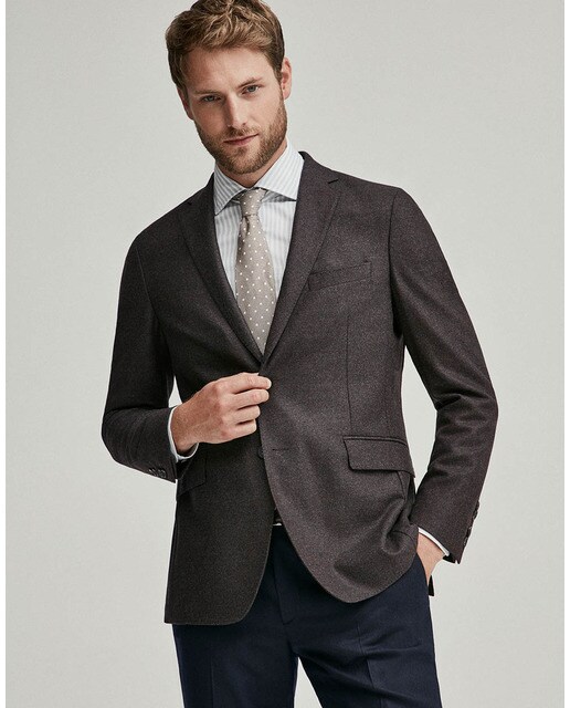 Blazer de hombre corte slim de franela · Moda · El Corte  