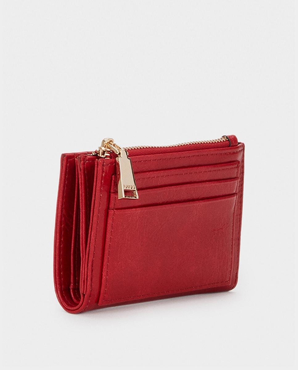 Cartera de mujer Parfois compacta con monedero en color rojo · Moda