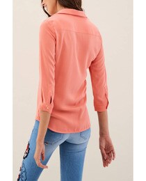 Blusa De Francesa Salsa En El Corte Manga Rosa Mujer Moda Inglés · lJFT1Kc