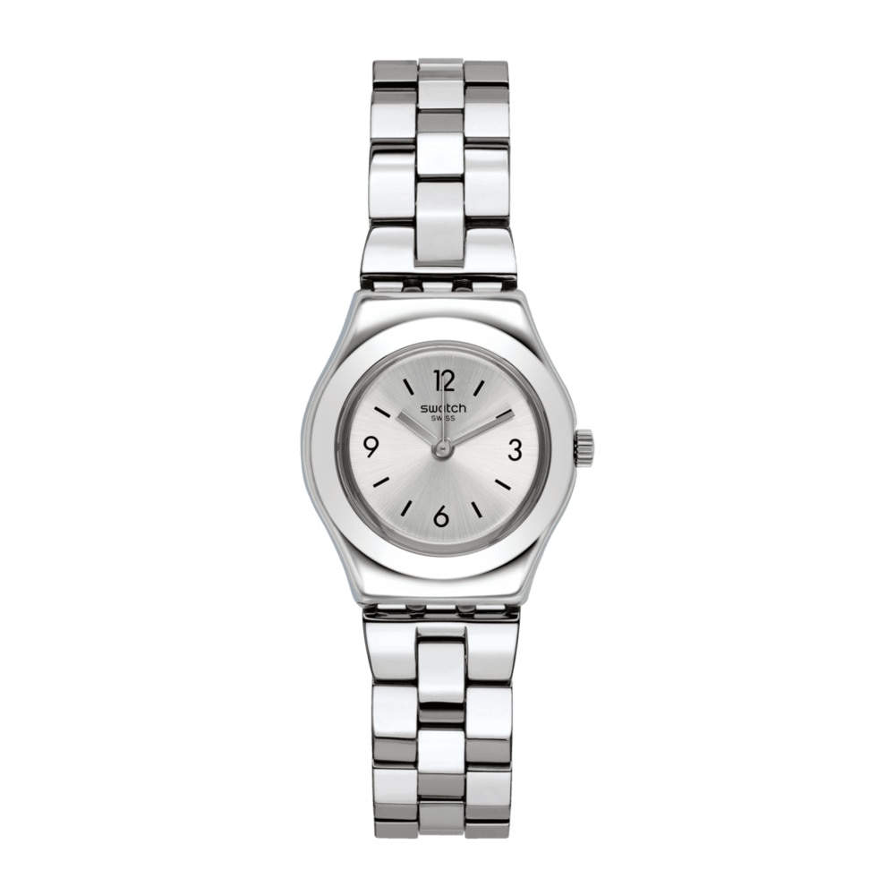 Reloj gradino con correa color gris de acero inoxidable