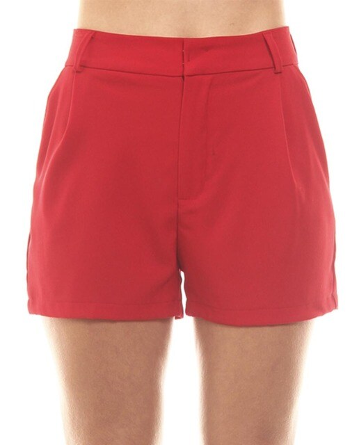 Mujer Moda Corte Bermudas Y · Rojos El Inglés Shorts rdCxoWeB