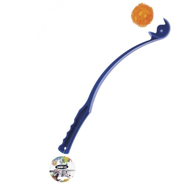 Lanzador pelota goma TPR con LED 50cm
