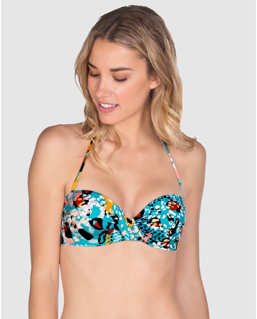 Top de bikini bandeau con estampado animal print · Moda · El Corte Inglés