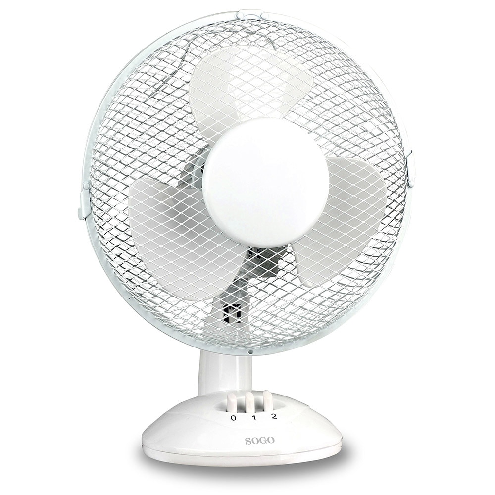 Sogo - Ventilador de mesa Sogo con 2 velocidades oscilante 10''.
