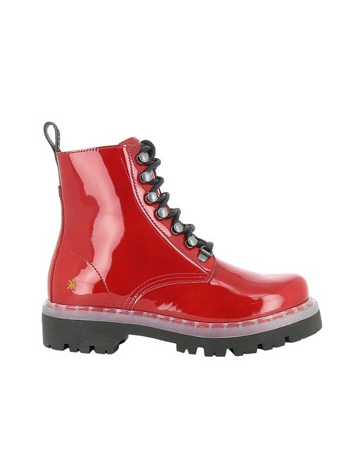 de rojo Art de mujer charol Botines xqwHBUgdx
