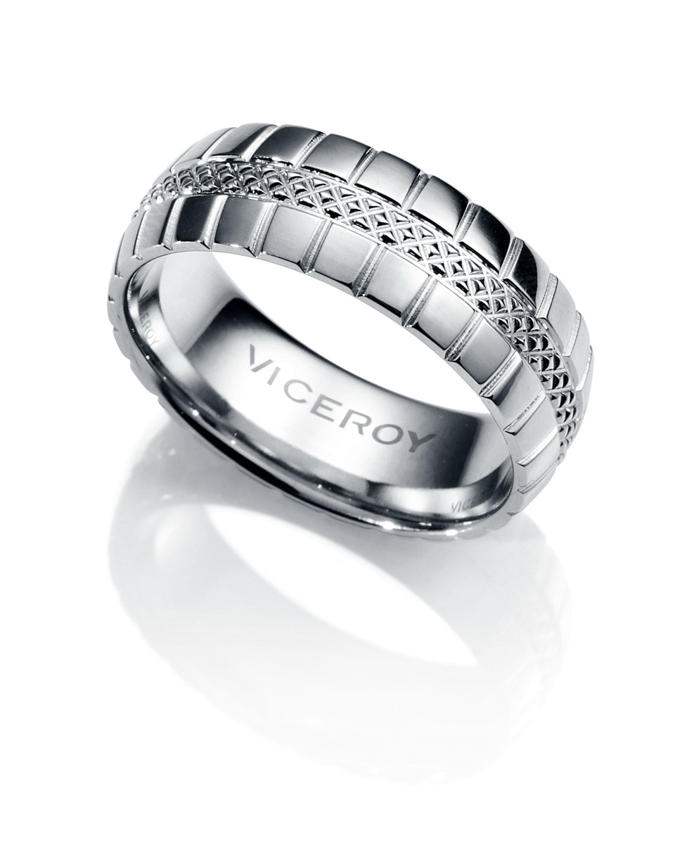 Anillo de hombre Viceroy de acero con relieve · Moda · El Corte Inglés