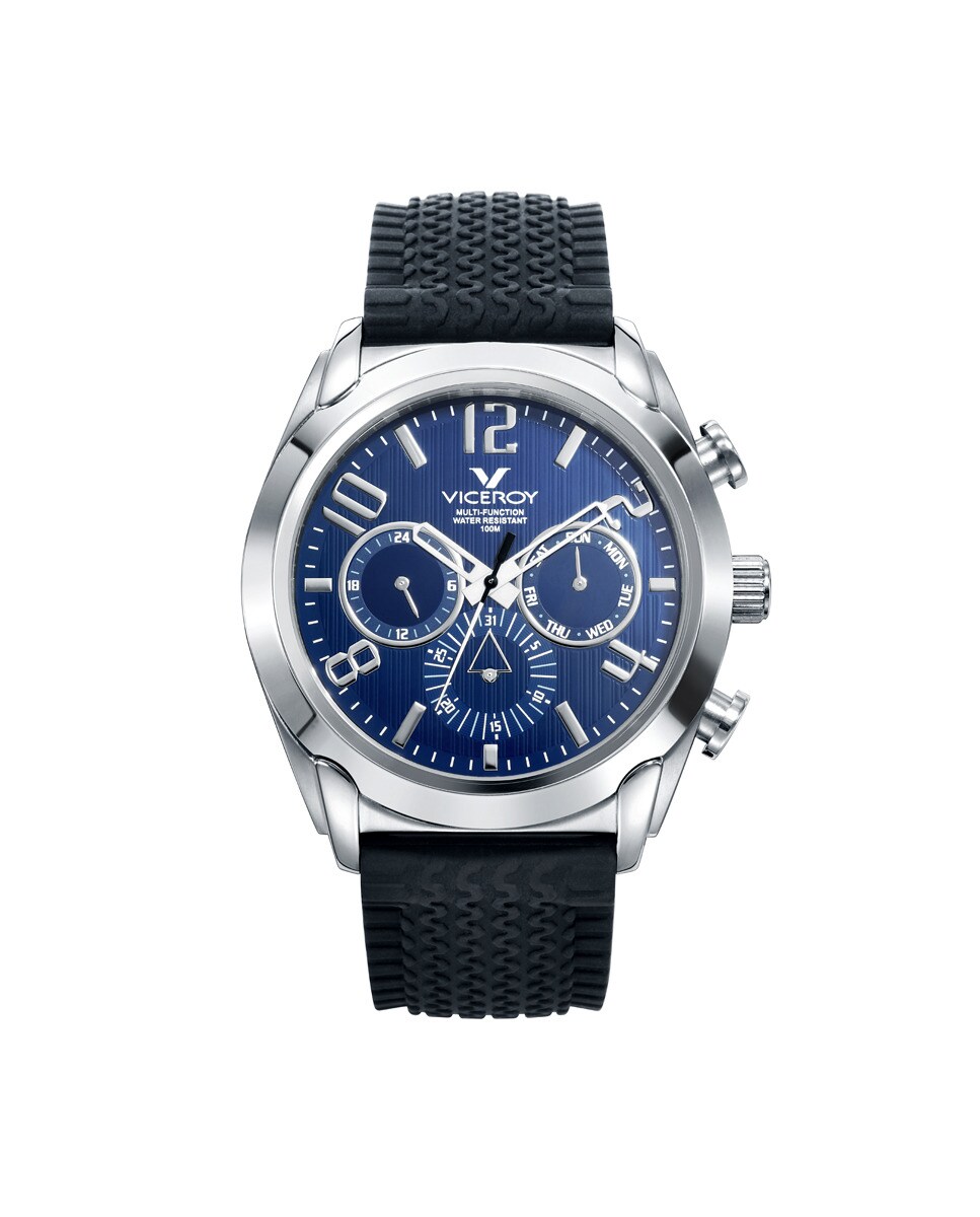 Magnum Multifunción Viceroy Acero Correa Reloj De Hombre Negra Y Silicona 4AR53jLq