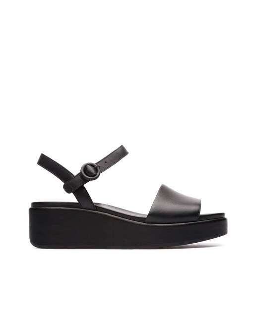 En Mujer Negro De Cuña Camper Misia Sandalias wTZOPXuki