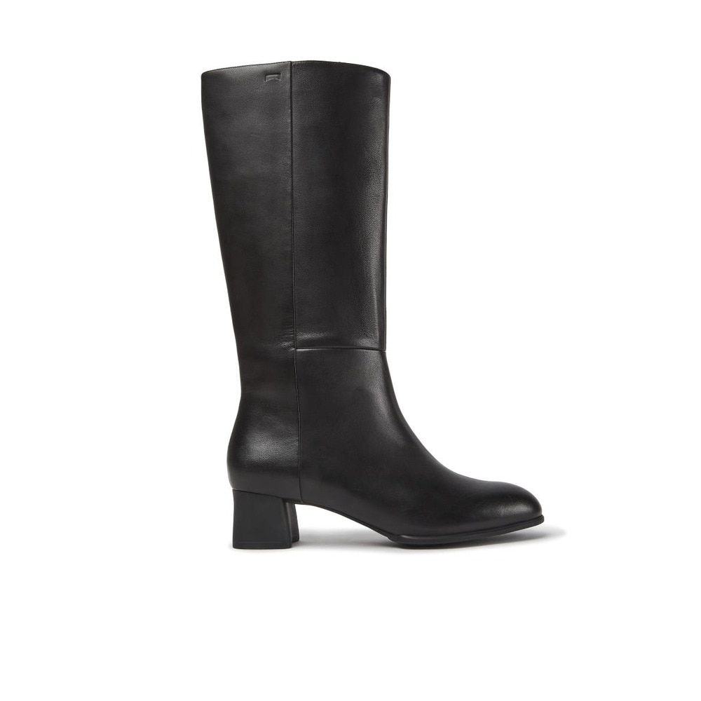 Camper - Botas de mujer de piel con tacón en negro.