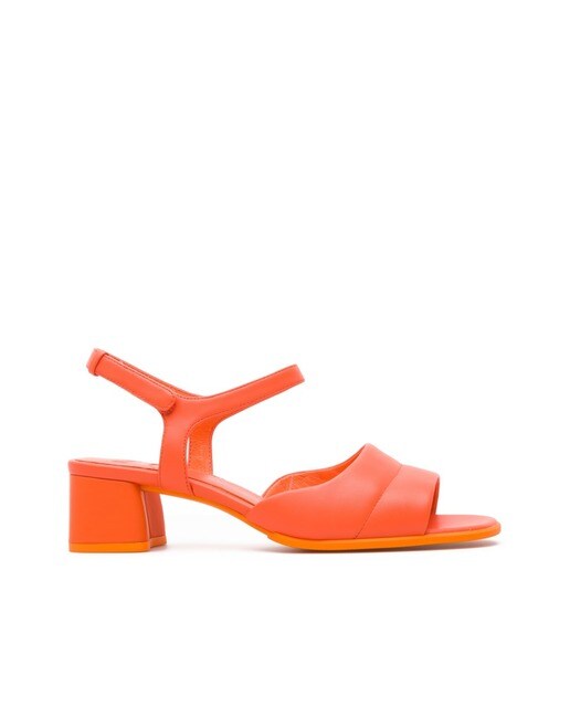 Piel Sandalias Naranja Mujer En Tacón Camper Katie De XukZiOP