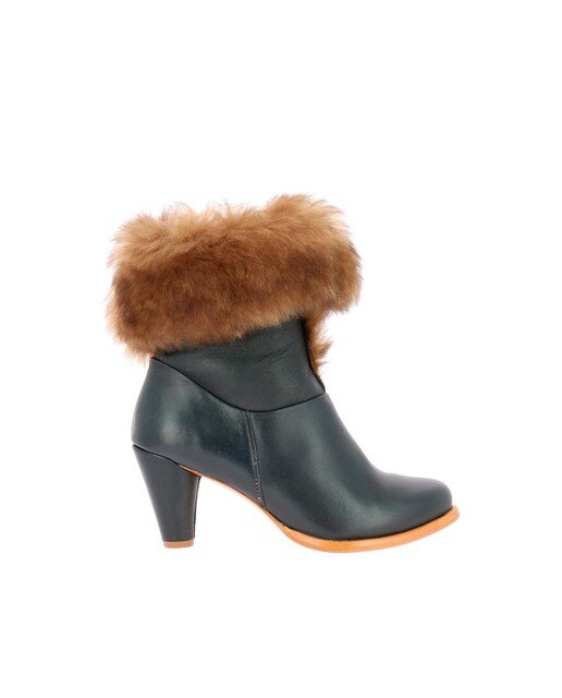 con Botines cuello de mujer pelo de negros Neosens HzSngx1wzq