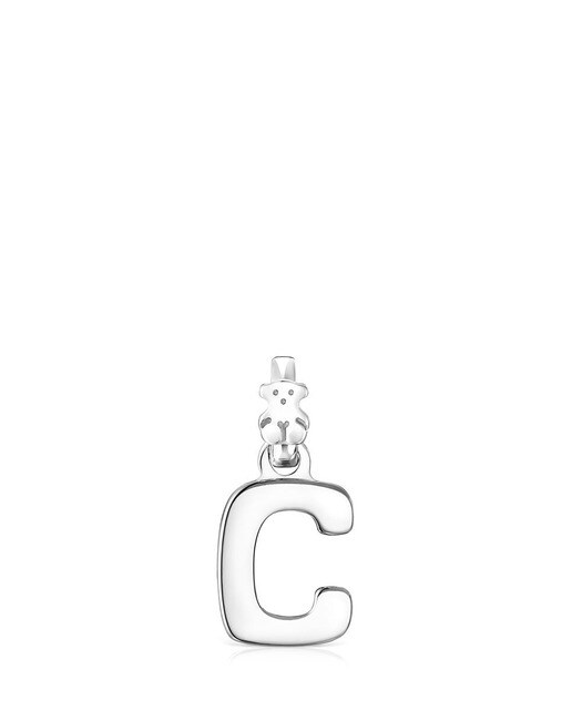 Colgante Tous Alphabet Letra C Con Detalle De Oso De Plata