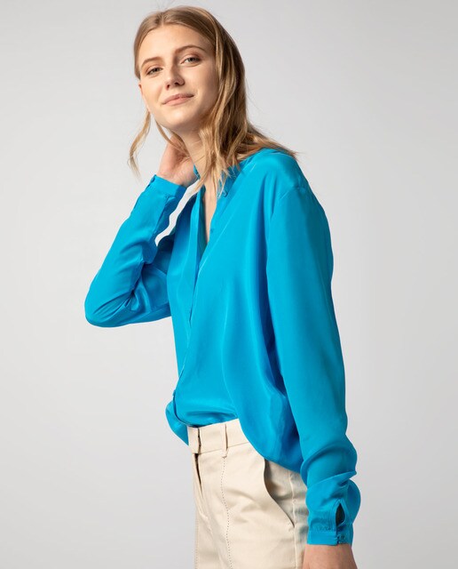 camisa turquesa mujer