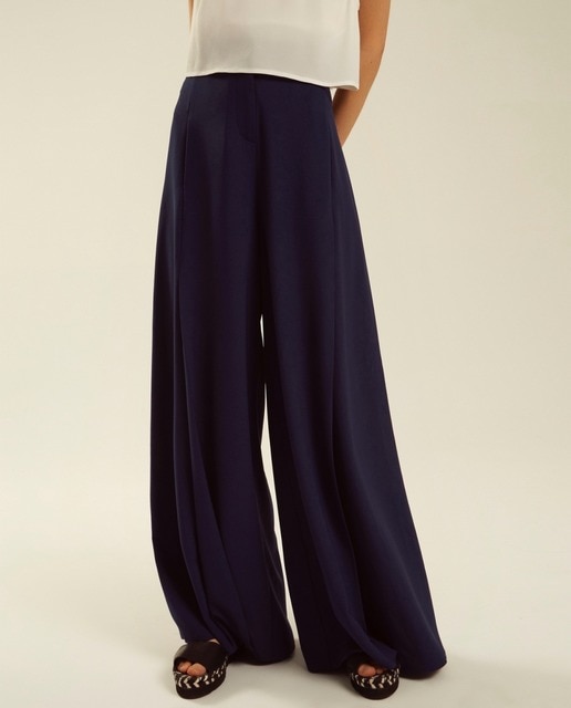 Outlet Online Pantalones Palazzo Adolfo Dominguez Azul Marino