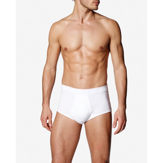 Slip de hombre Punto Blanco de algodón con talle alto · Moda · El Corte
