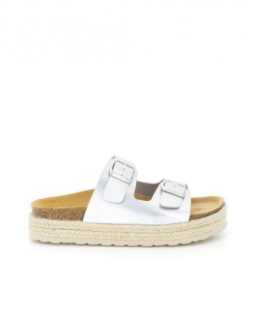Sandalias Mujer Corte Moda · Nw8k0op Inglés El En De Duuo Plata Planas 5ARjLqc34