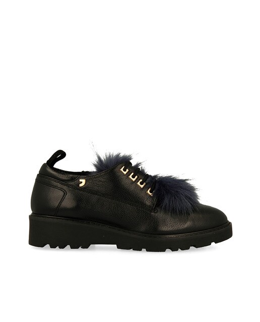 cordones de pelo lengüeta Gioseppo Zapatos mujer de negros con de HSAwRq