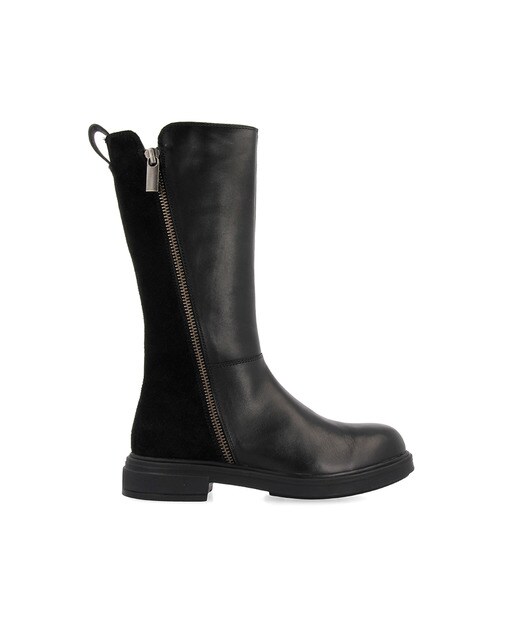 Botas de niña Gioseppo color negro de caña alta con cremalleras Botas de niña Gioseppo color negro de caña alta con cremalleras