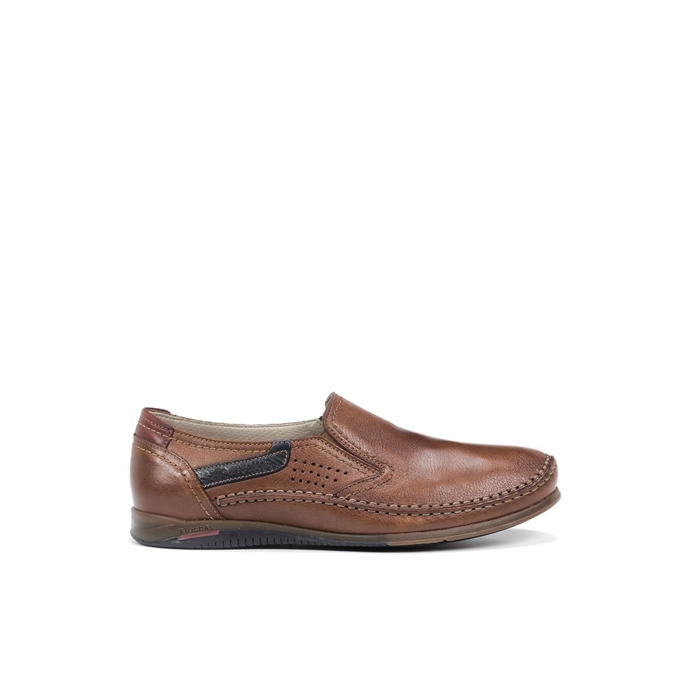 Fluchos - Mocasines de hombre en color marrón y fabricados en piel.