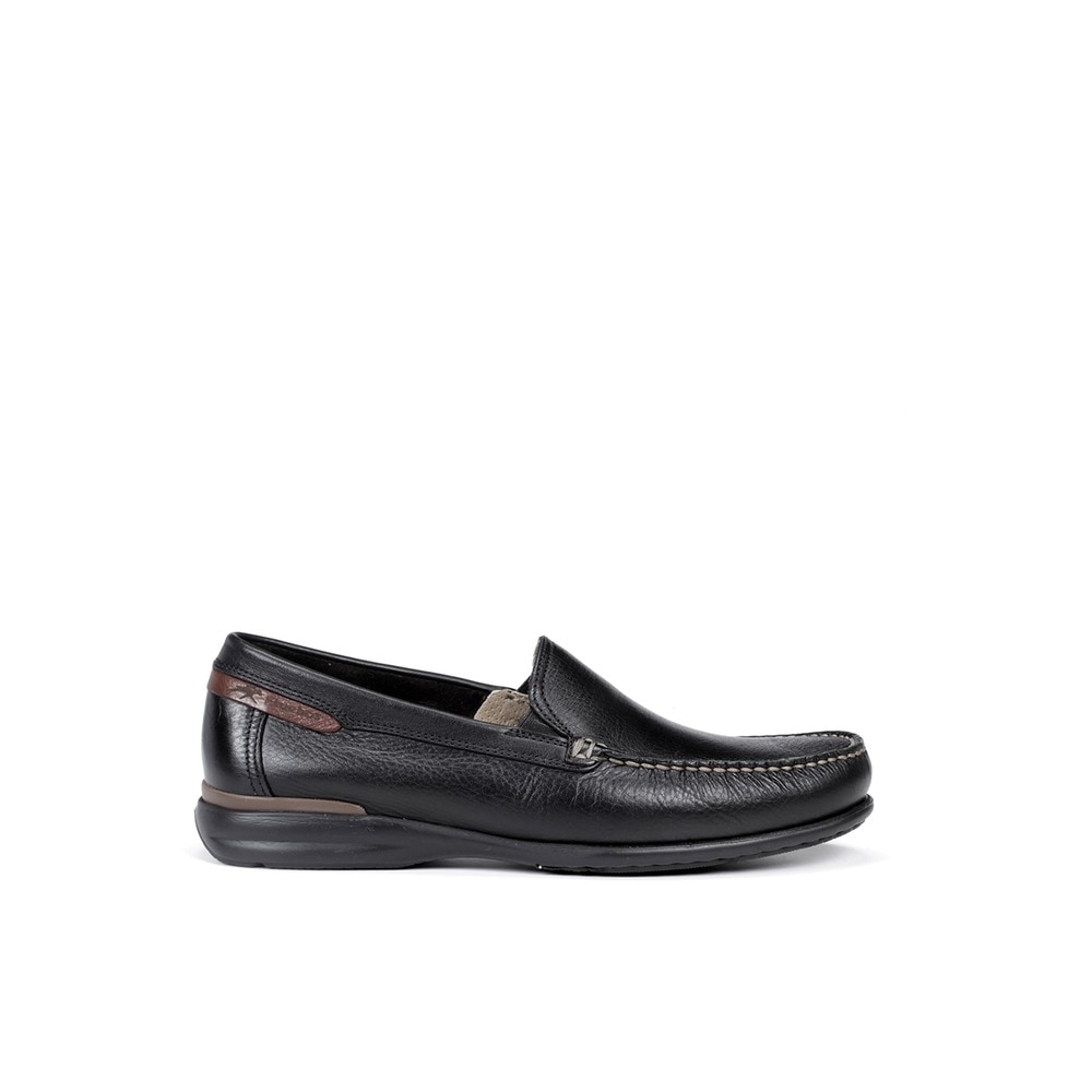 Fluchos - Mocasines de hombre Fluchos en color negro con pespuntes.