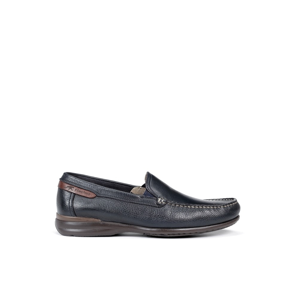 Fluchos - Mocasines de hombre Fluchos en color azul oscuro y fabricados en piel.