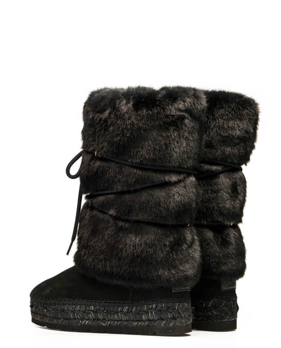 Vidorreta Botas de mujer Vidorreta en color natural con adorno de pelo y cruces de cordones Vidorreta Botas de mujer Vidorreta en color natural con adorno de pelo y cruces de cordones