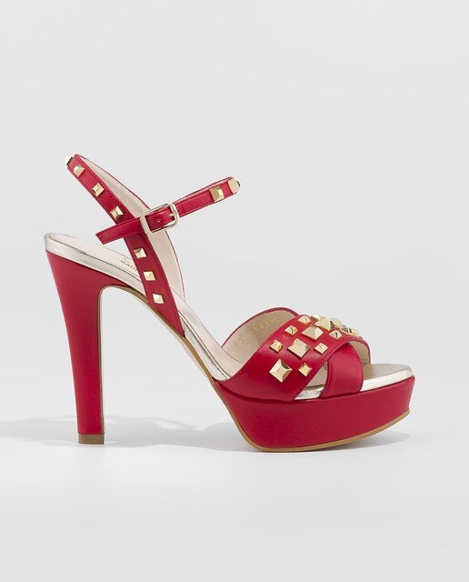 Sandalias Mujer Lodi Tacón Color Burdeos De Piel NOym8nwPv0
