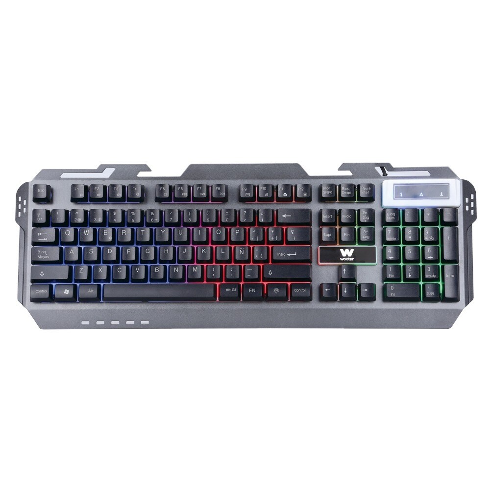 Teclado gaming Woxter Stinger FX 80 K, Leds, base metálica