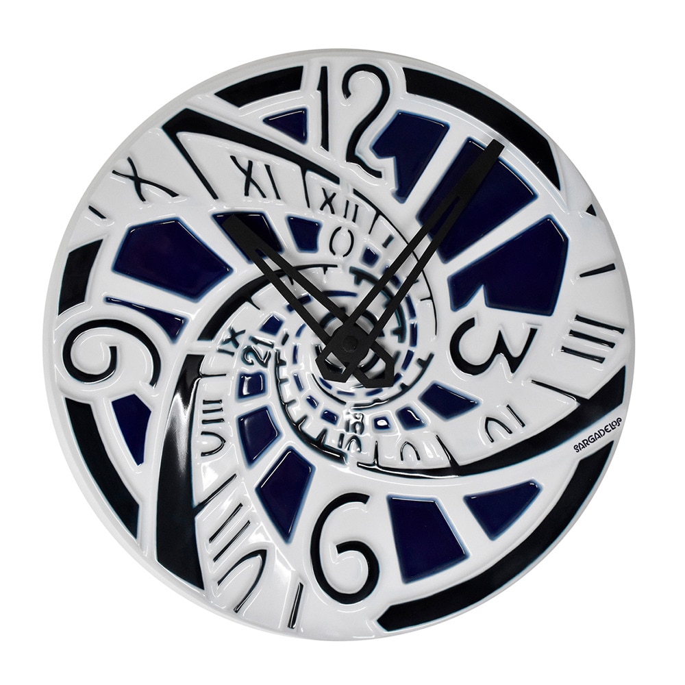 Sargadelos - Reloj Triple Helicoidal Negro y Cobalto Sargadelos.