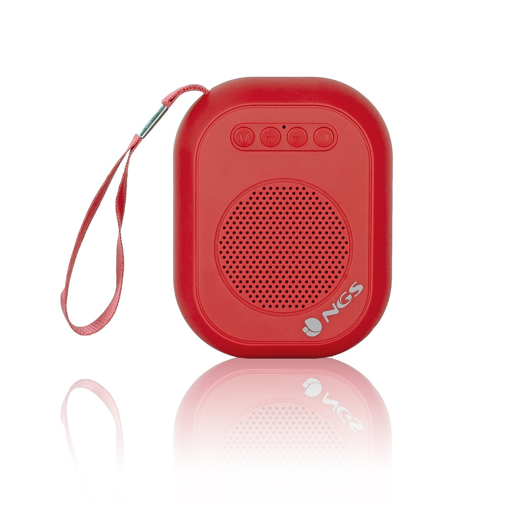 Altavoz Portátil Ngs Dice Red De 3W Compatible Con Tecnología Bluetooth-Micro-Sd-Radio Fm-Usb-Batería 600Mah.3 Hrs Automía. Color Rojo.