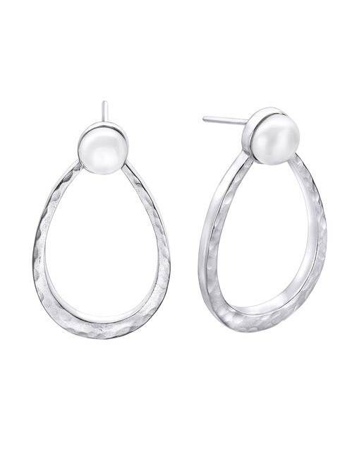 Dama Moda Joyería Círculo Pendientes De Aro De Plata Plateado Colgante Pendiente EW