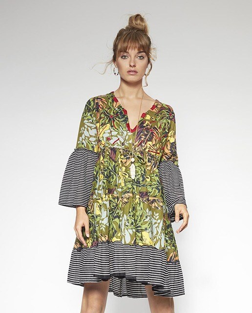 Lola Estampada Volantes De Con Casademunt Túnica Mujer nOmyN8v0w