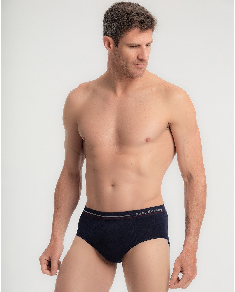 Slip de punto de hombre sin costuras en azul marino · Moda · El Corte