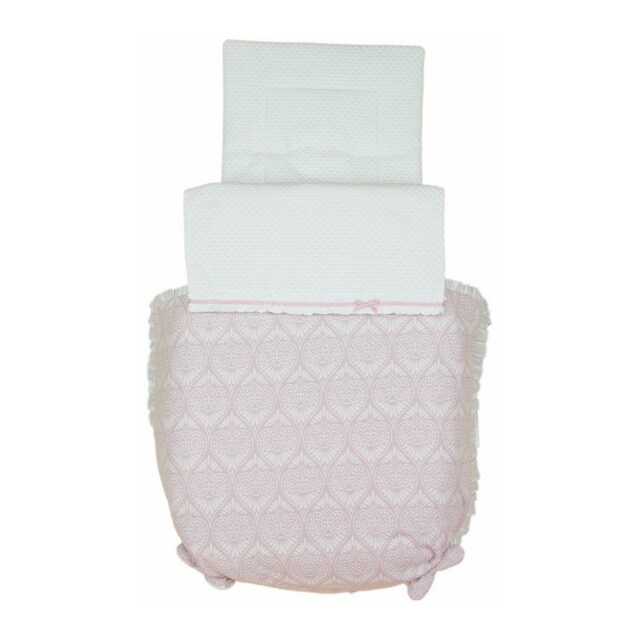 Saco de coche o capazo universal Rosy Fuentes en rosa