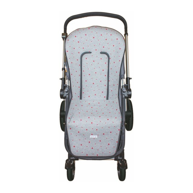 Colchoneta silla hamaca grande Rosy Fuentes en gris y rojo