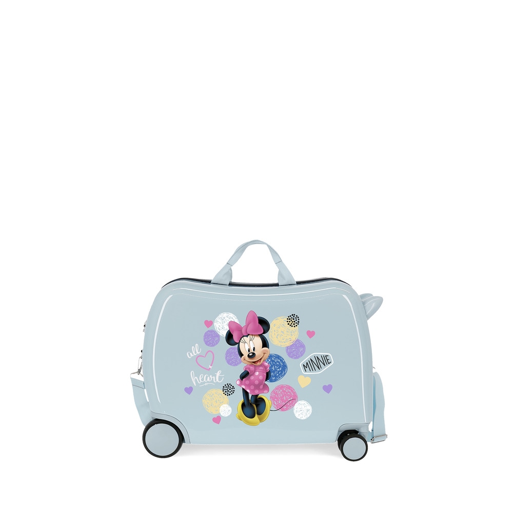 Disney - Maleta infantil 2 ruedas multidireccionales Enjoy Minnie Heart rígida con capacidad de 34L.