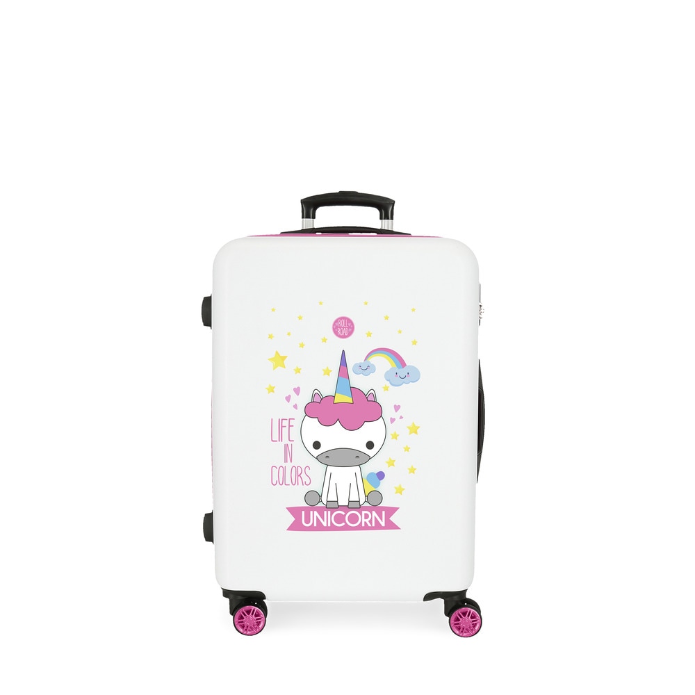 Movom - Maleta mediana Little Me Unicorn rígida 65cm con capacidad de 56L.