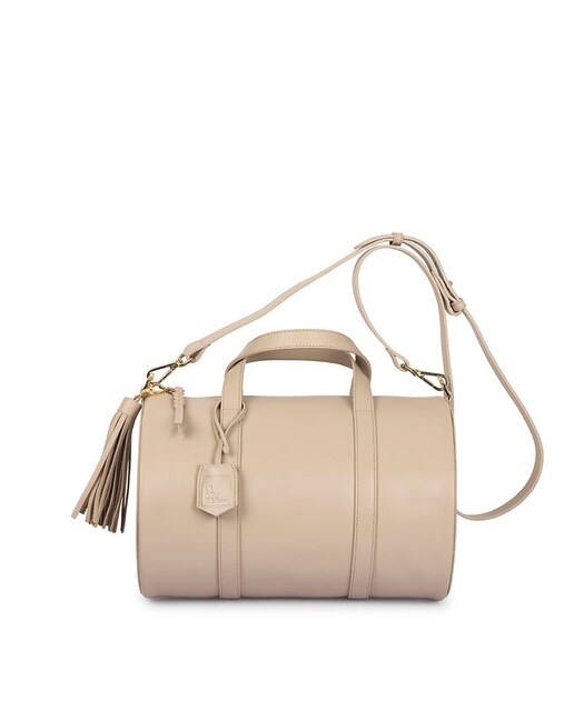 Bolso de mano de mujer Leandra de piel en color nude Bolso de mano de mujer Leandra de piel en color nude