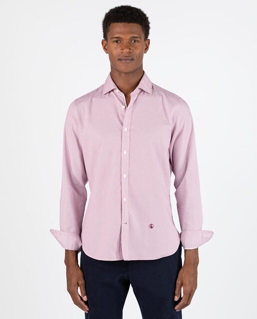 camisa burgundy para hombre