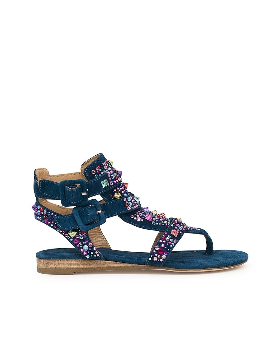 Mujer Pedrería Multicolor Pena En Con Alma De Ante Planas Sandalias zpGVqSUM
