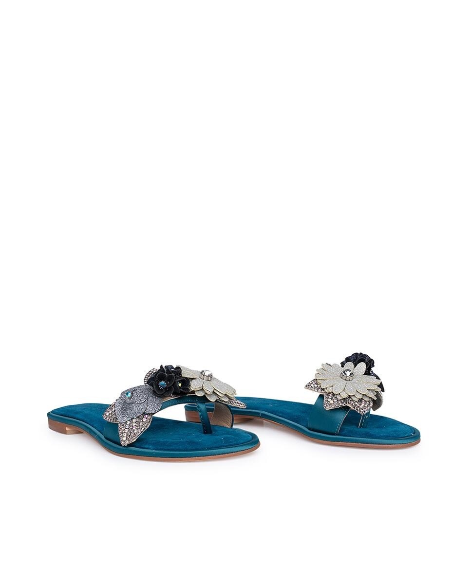 Azules Flores Con Pena Alma Planas Sandalias De En Mujer QroeCBWdx