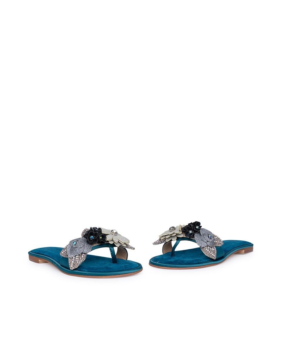Azules Flores Con Pena Alma Planas Sandalias De En Mujer QroeCBWdx