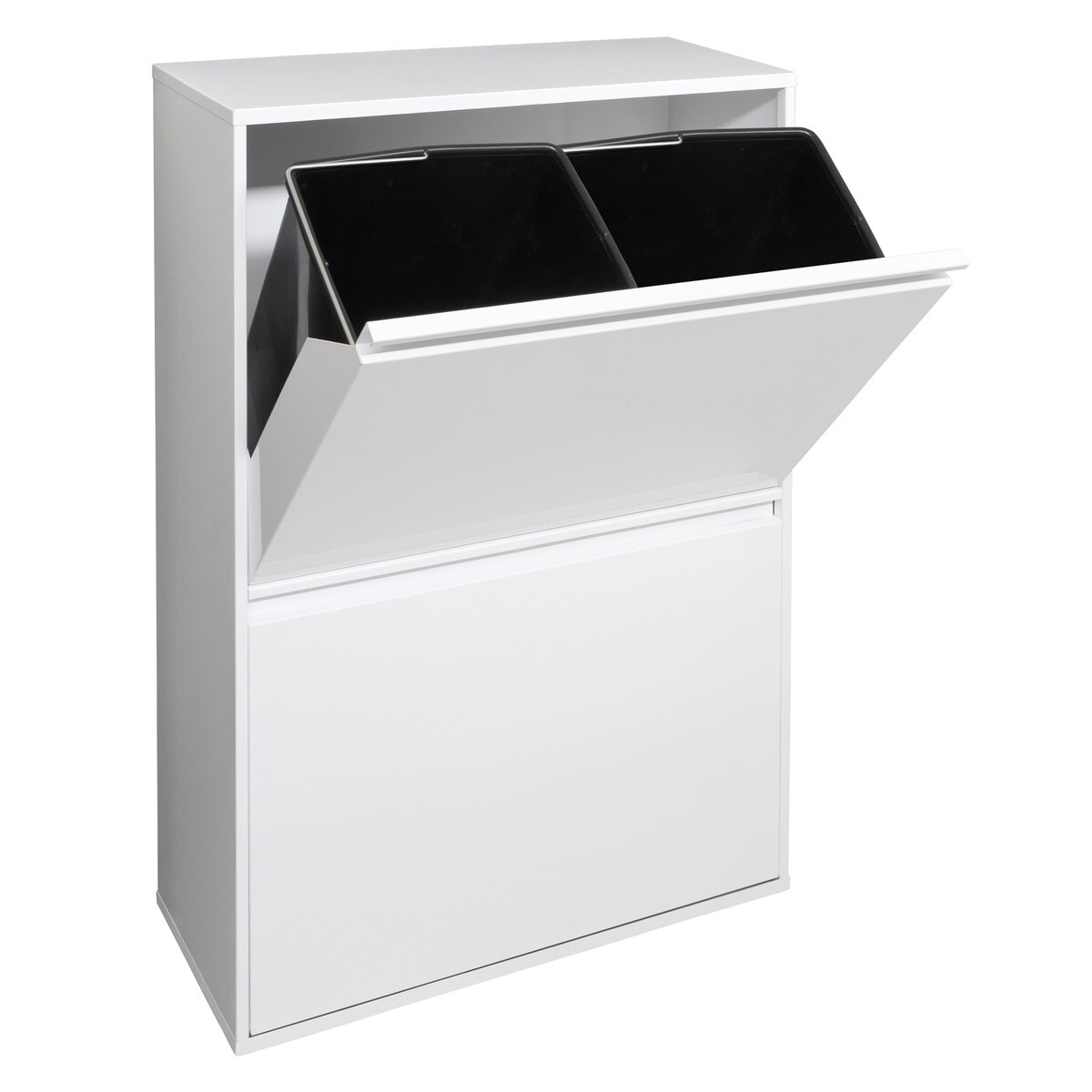 Armario metal para reciclaje basura BLANCO - 2 PUERTAS 905mm x 580mm x