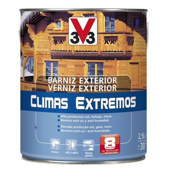 Barniz madera en exterior clima extremo 2,5 l roble oscuro Barniz madera en exterior clima extremo 2,5 l roble oscuro