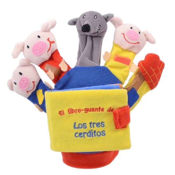 Los 3 cerditos y el lobo (libro guante con títeres de dedo)