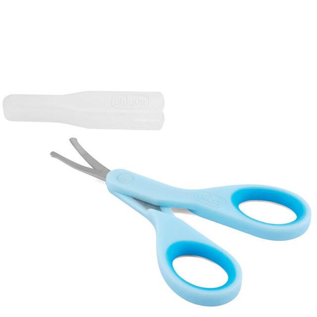 Tijeras de Seguridad Chicco con Protector azul
