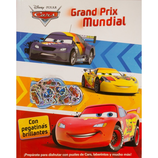 Cars. Grand prix mundial: Actividades con pegatinas brillantes (Tapa blanda)