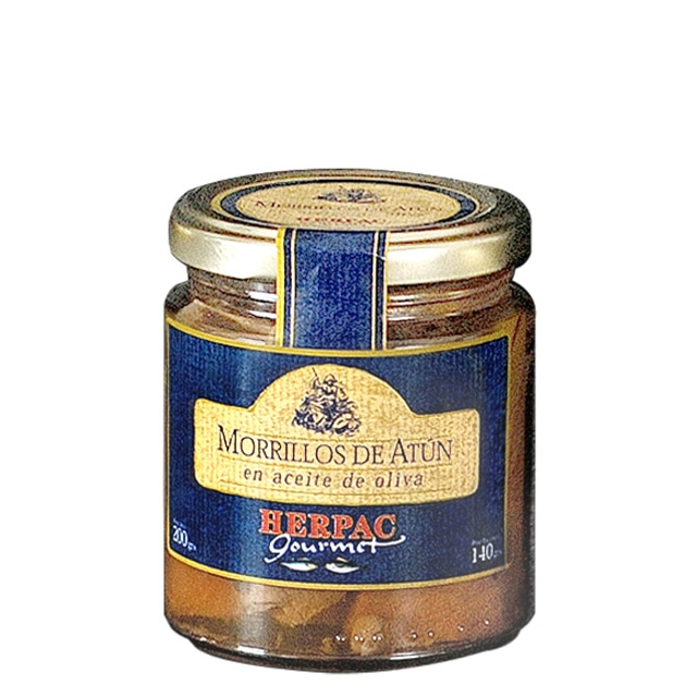 « Morrillos » de thon (morceau situé sur le haut de la tête) à l'huile d'olive