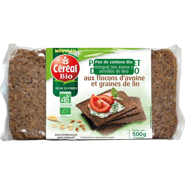 Pan De Centeno Integral Con Avena Y Semillas De Lino Ecológico Envase ...