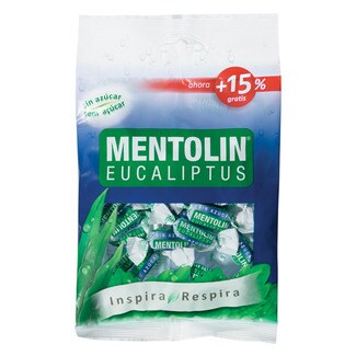 Mentolin Rebuçados de Eucalipto sem Açúcar embalagem 115 g
